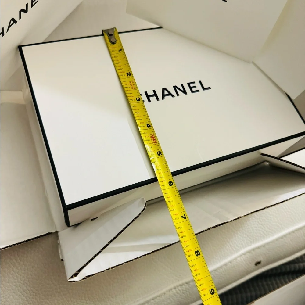 Chanel authentic Gift Box with Gift Message blank card and receipt holder